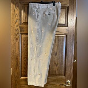 Castaway Men's Embroidered Tan Pants 38x27